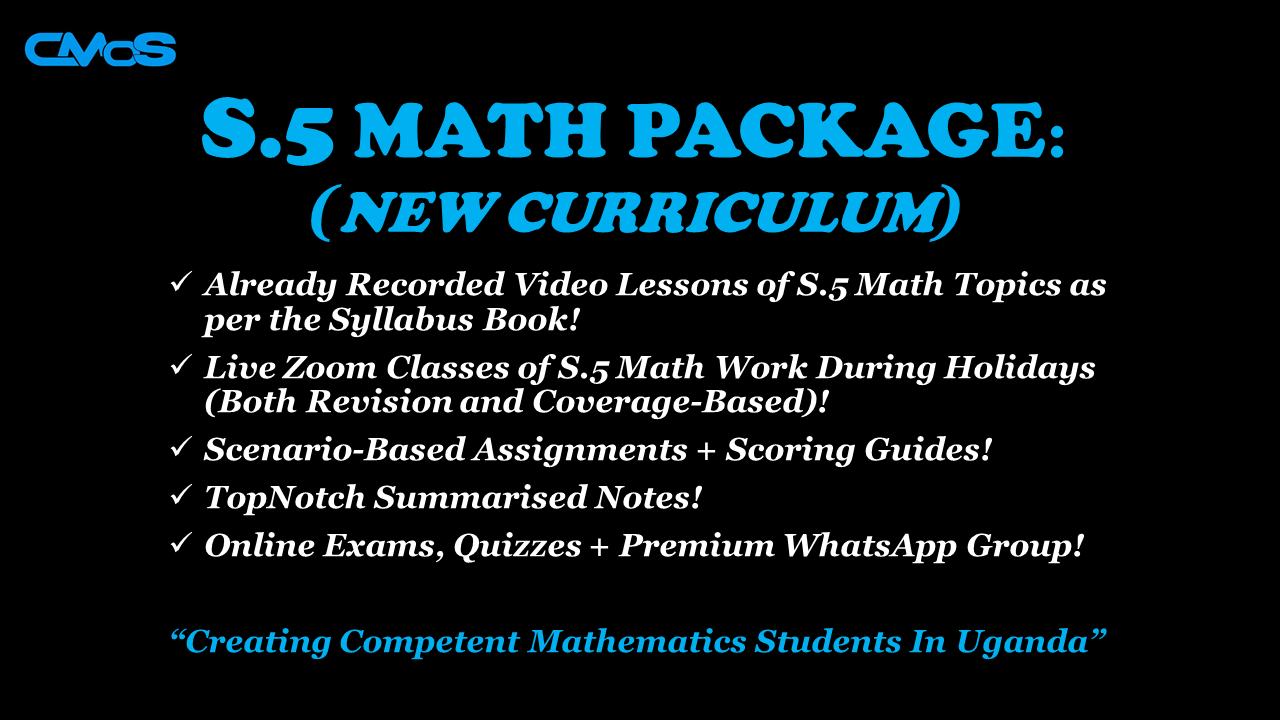 📘S.5 Math Package (New Curriculum)